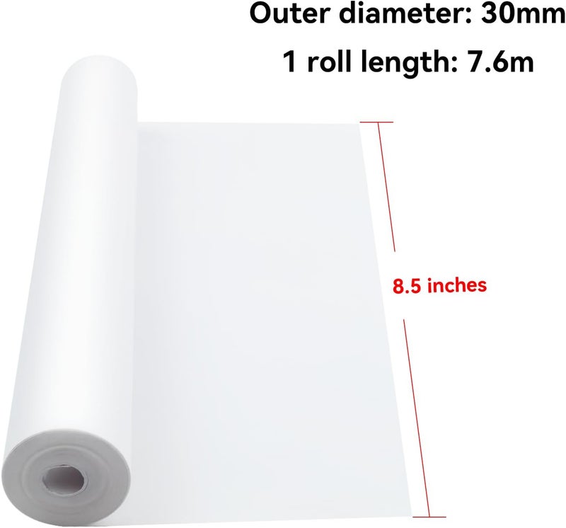 NYEAR 6 Rolls-162 Sheets US Letter Size Quick-dry Thermal Paper (8.5''x11'',7.6m long) for portable printer,thicker brighter and the font is clearer to make the printing quality better, (1 roll-27 Sheets) - Image 3